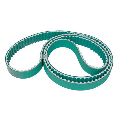 China Factory PU Steel Rope Double Sided Green Fabric Flex Timing Belt for sale