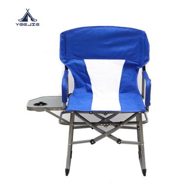 China Modern Yijie New Design Oversized Lightweight Outdoor Camping Chair Portable Directors Chair with Side Table for Camping Picnic Fishing for sale