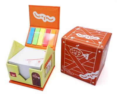 China Self Adhesive Promotional Sticky Notes With Box Stationary House Shaped Memo Pad for sale