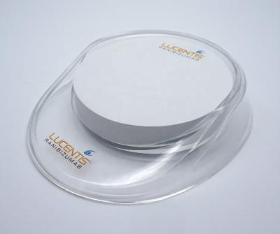 China Self-adhesive round sticky note in clear acrylic holder for sale