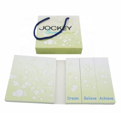 China Self-adhesive light green sticky notepads in the bag for sale