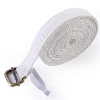 China Yoga Exercise Home Exercise Organic Cotton Yoga Belt Stretch Band Yoga Pilates Rope for sale