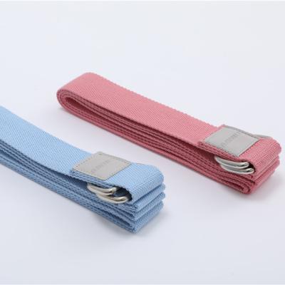 China Pure Yoga Exercise Cotton Tension Belt Pull Rope Tension Aid Supplies Iyengar Yoga Stretch Belt Border Band for sale