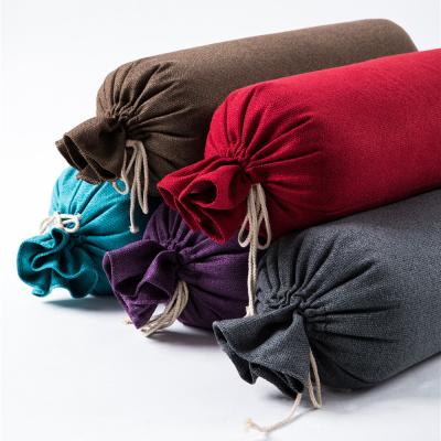 China Cotton and canvas buckwheat filled new designed eco-friendly cotton canvas hot sale rectangle yoga bolster pillow for sale