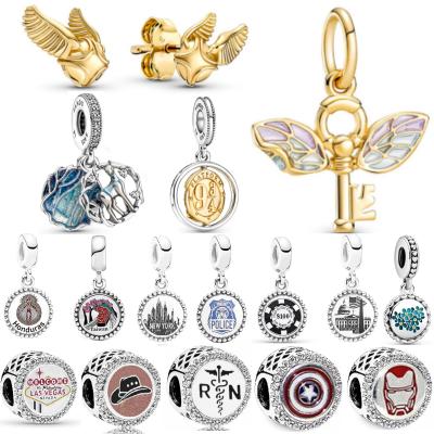 China FAHMI Religious Women Drop New 1.1 925 Original Silver Wings Lock Light Luxury Pendant Send Girlfriend Necklace Gold Flights Thief Gift for sale