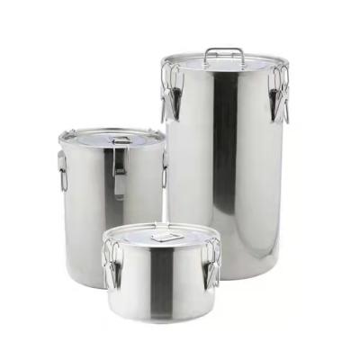 China Viable thickened stainless steel milk drum oil storage drum tea canister rmilk sealed bucket for sale