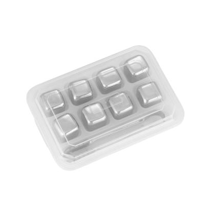 China Sustainable Ice Cubes Stainless Steel Ice Tray Bar Ice Cube for sale