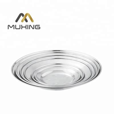 China Sustainable Multifunction 12-24cm Stainless Steel Dinner Food Dishes for sale