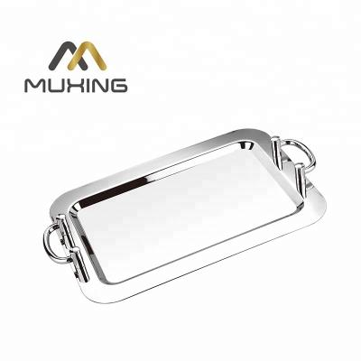 China Sustainable Stainless Steel Mirror Polishing Hotel Buffetware Serving Tray for sale