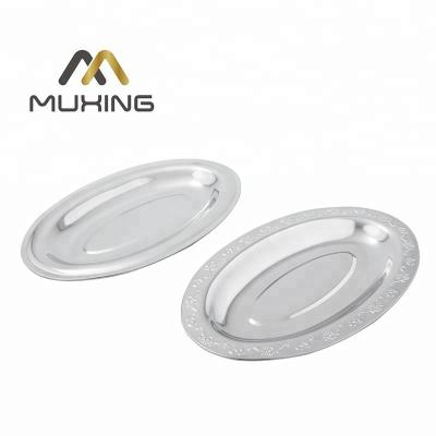 China New Style Stainless Steel Disposable Round Dish / Plate Dish / Serving Tray for sale