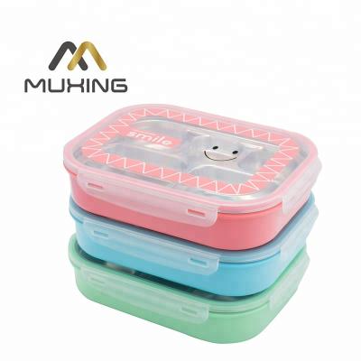 China Sustainable Stainless Steel Lunch Boxes Korean Shape Thermal Insulated Square Lunch Box for sale