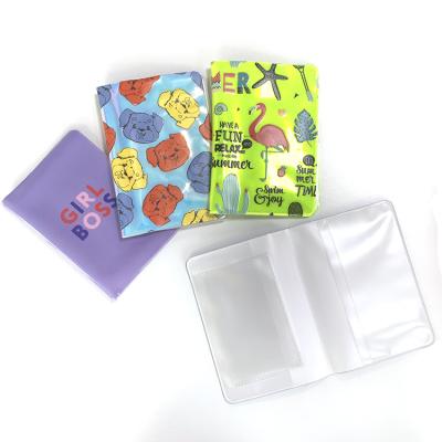 China OEM Decorative Attractive Colored Glitter Books PVC Gel Travel Accessories Clear Liquid Passport Cover for sale