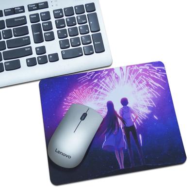 China Rubber +microfiber logo anime mousepad cheaper custom rubber for sale