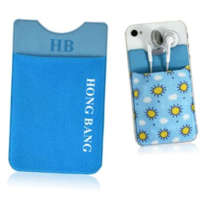 China Customized CMYK Credit Card Printed Lycra Cell Phone Pouch for sale