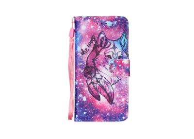 China Pink / Purple Fox Thin Waterproof Iphone 6 Case , Customized Protective Wallet Case for sale