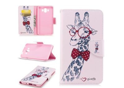 China Lovely Giraffe Card Pocket Phone Case , Cell Phone Wallet Case For Huawei for sale