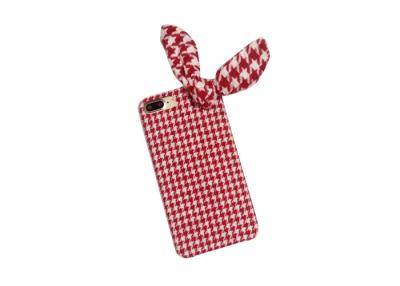 China Bowknot / Plaid Canvas Protective Phone Cases For Iphone X Silent Switch Accessible for sale