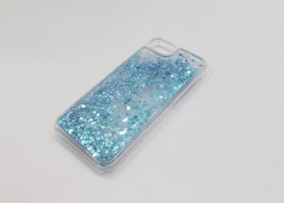 China Blue Color Bling Bling Glitter Circular sequined Pc Phone Back Cover Case for sale