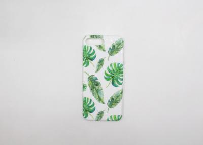 China Green Leaf Decoration IMD With TPU Apple Cell Phone Cases For Smartphone for sale