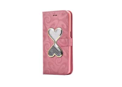 China 8 Color Creative Quicksand Pu Leather Flip Case Dirt Proof For Samsung And Iphone for sale