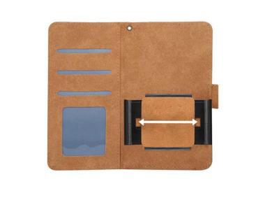 China 360 Degree Universal PU Leather Moblie Phone Case Sliding Viewing Stand ID Case wallet for sale