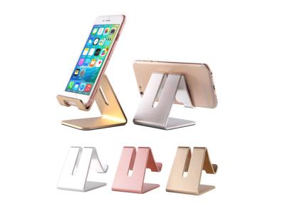 China Cell Phone Desk Stand Holder Aluminum Desktop Solid Portable Universal Desk Stand for sale