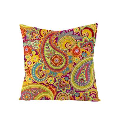 China Ethnic Home Sofa Pillow American Retro Chenille Digital Style New Bohemian Custom Wholesale Anti-static Printing Pillow Case for sale