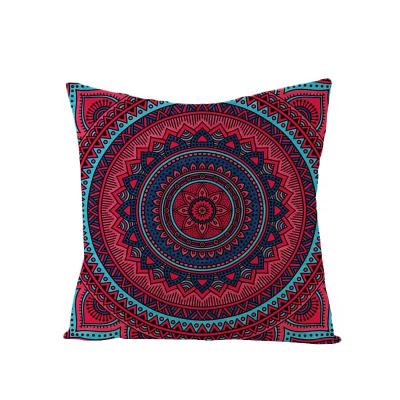 China Canvas Pillow Case Sofa Bedroom Bedside Decoration Cushion Famous Ethnic Bohemian Printing New Peach Anti-static Wholesale Skin for sale