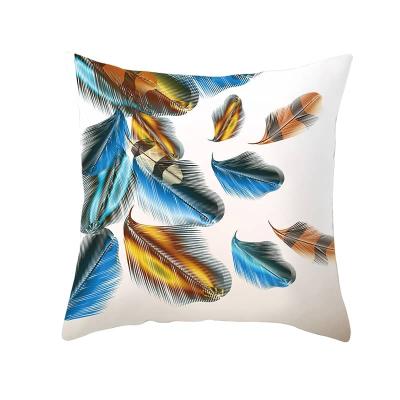 China Aoyu Anti-Static Wholesale Custom Design Digital Prints Azul Animal Velvet Happy Birthday Leaves Floor Pillow Cushion Cover Pillow Case for sale