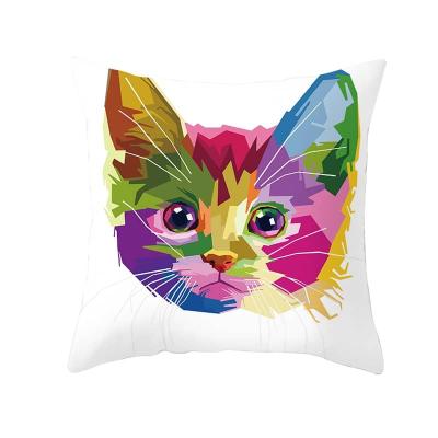 China Hot Selling Anti-Static China Colorful Animal Striped Velvet Polyester Throw Hotel Sublimation Canvas Geometric Silk Logo Printed Cushion Covers for sale