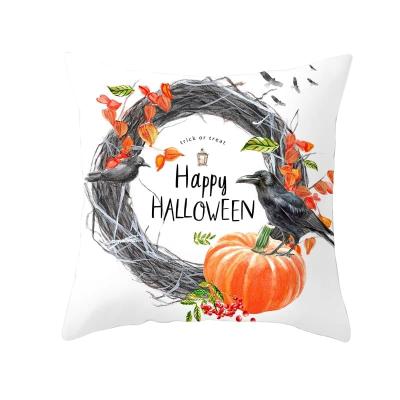 China Cheap Customizable Modern Flamingo Thanksgiving Insect Butterfly Cushion Cover Colorful Plaid Yellow Pillow Case Anti-Static Pumpkin for sale