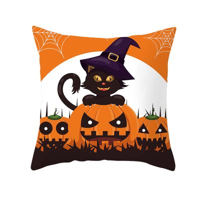 China Anti-static Drop Shipping 2022 New Happy Halloween Design Digital Printing Throw Cushion Cover Decoration Living Room for sale