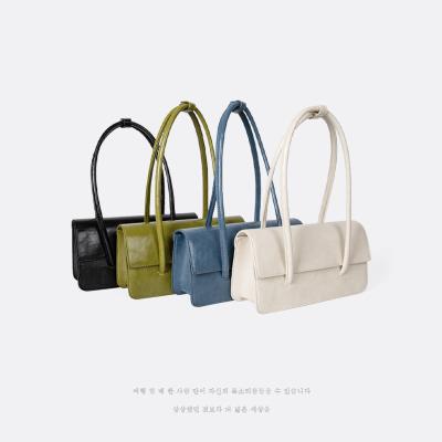 China 2021 Retro Lady shoulder PU ladies high quality French small bag women purse and handbags armpit bag for sale