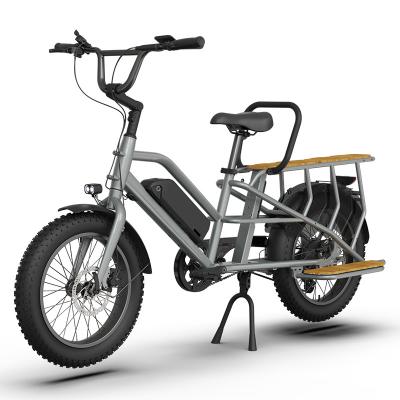 China 7 Speed Aluminum Alloy Frame Electric Delivery Bike for Family Dual Battery Fat Tire for sale