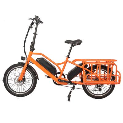 China Family Delivery E-cargo Two Battery Max Loading Family E Bicycle Electric Bike With Basket for sale