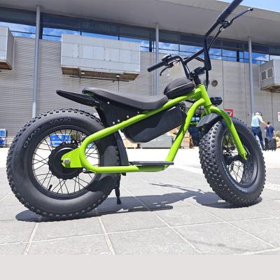 China Electric Bike Motorcycles Max Speed 30-50Km/h 7 Speed Gears for Kids Fat Tire Chopper for sale