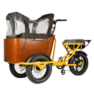 China 48V 15Ah Battery Three Wheel Cargo Tricycle E-bike for Family Food Transportation for sale