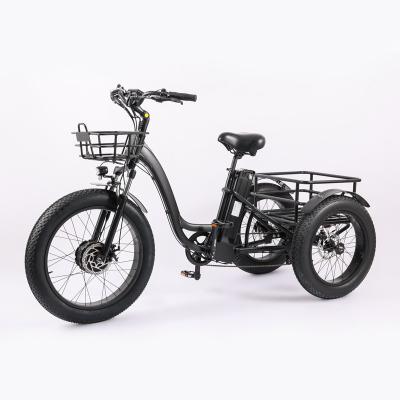 China 80km Range Electric Trike Papa Grande Fat Tire Cargo E-bike met een batterijcapaciteit van 13Ah Te koop