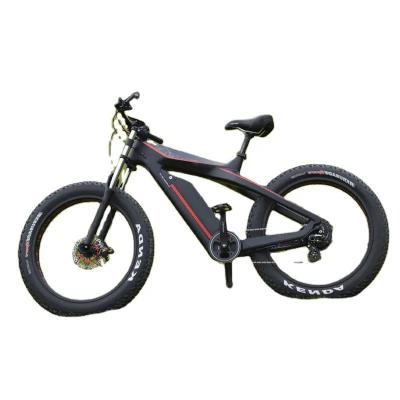 China Two Seat Bicycle Electric Kontax ES750 26inch Fat TIire Carbon Fiber E Bike 48V 750W Electric Bike for sale