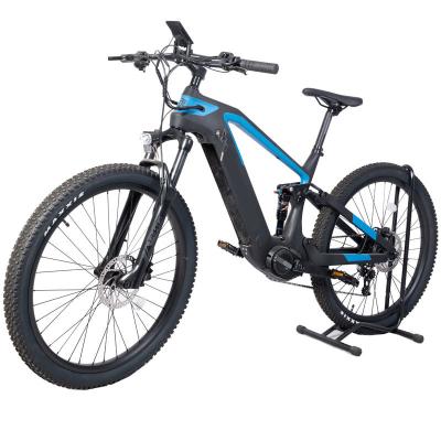 China Carbon Fiber Electric Bicycle 29 Inch 500W Mountain Velo Electrique Full Suspension E-Bike for sale