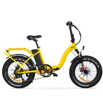 China 20 Inch Front Hub Motor Snow Fat Tire Electric Bike with 12.8Ah Battery Capacity for sale