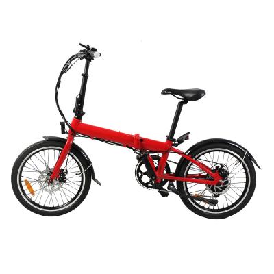 China 48V 12,8Ah Rode Lithiumbatterij Draagbare vouwbare elektrische fiets met 20 inch sneeuw vetbanden Te koop