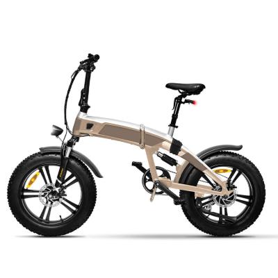 China 48V 10.4Ah lithium battery multicolored electric folding bike 20*4.0 fat tyre OEM for sale