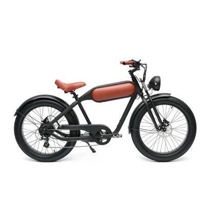 China 750W Electric Beach Cruiser Moto Chopper Bike for 180kg Load and 45KM Travel Distance for sale