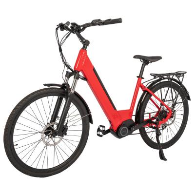 China Customized Red Electric Bike with 10.5ah Hidden Battery and Aluminum Alloy Frame for sale