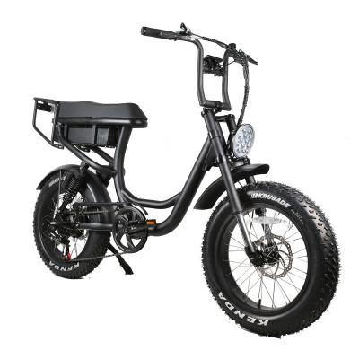 China 1000w Bafang Motor Electric Bicycle Tire Fat Boy Beach Cruiser e Bike for Two Seat for sale