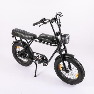 Cina Legatura di alluminio 20 pollici di gomma grassa Bicicletta elettrica ebike 48V 1000W Motorbike vintage Biciclette da spiaggia Cruiser in vendita