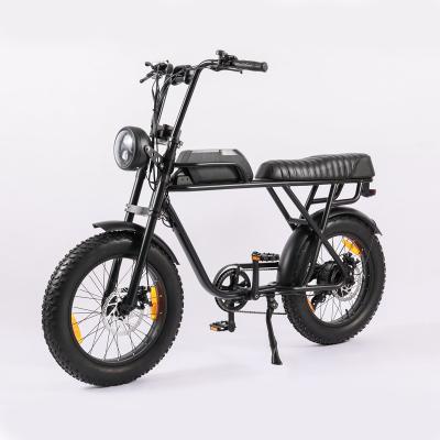 China 48V1000W Motor con suspensión completa Shock Electric Retro Bike con bicicletas de playa personalizadas Cruceros en venta