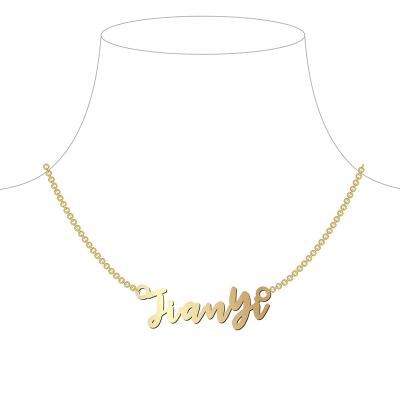 China Stainless Steel Simple Custom Made Private English Necklace XM2008 Design Necklace Professional Jewelry Gift Wholesale for sale