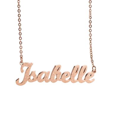 China XM20028 Environmental Friendly DIY To Trace Female Frosted Necklace Custom LOGO Valentine's Day Gift Girlfriends Clavicle Chain for sale